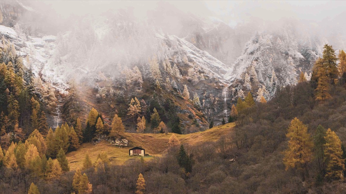 Paysage de montagne suisse en automne